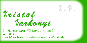 kristof varkonyi business card